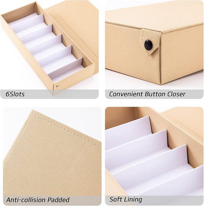 TRIUMPH VISION Sunglasses Organizer Storage Eyeglasses Holder - Multiple Glasses Case Box Eyewear Case with Lid