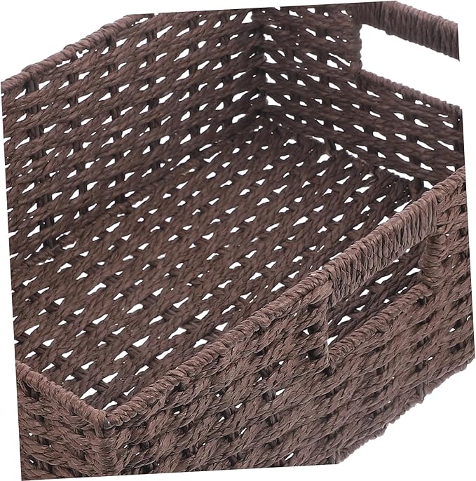 Rustic Woven Storage Baskets Decorative Basket for Shelves for Office Kitchen