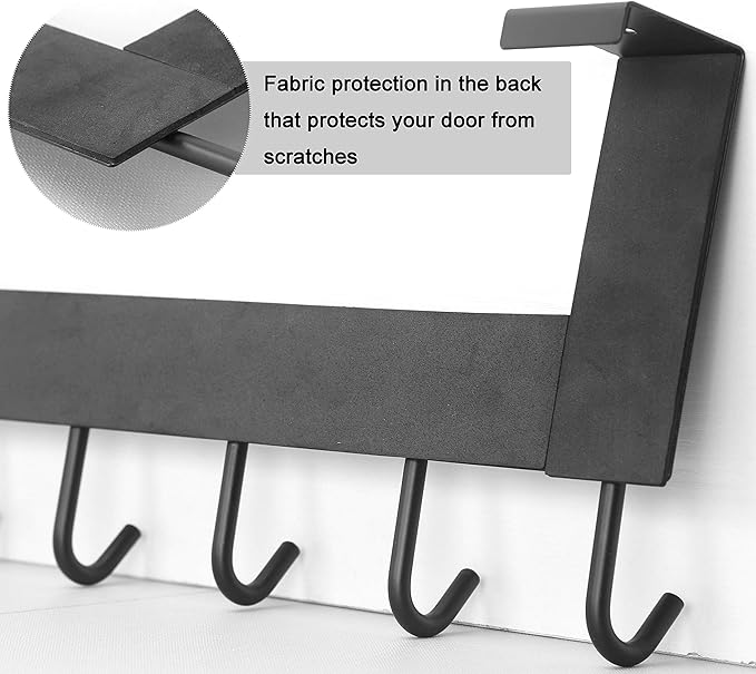 WEBI Over The Door Hooks for Hanging,Door Hanger,Over Door Towel Rack,Door Coat Rack for Towels,Hats,Back of Bathroom,Bronze,2 Packs