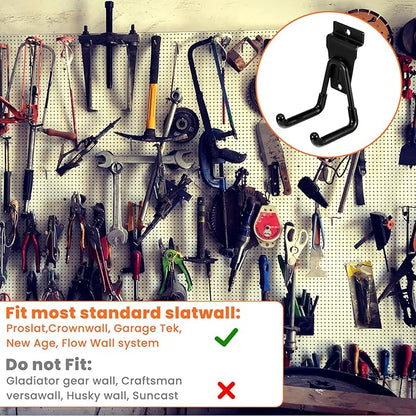 12 Pack Slatwall Hooks Heavy Duty Slatwall Accessories Garage Slatwall Hooks and Hangers Small U Hook