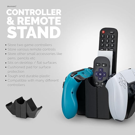 Dual Game Controller & Storage Desktop Holder, Universal Design for Xbox ONE PS5 PS4 PC Gamepads, Reduce Clutter, UGDS-01 by Brainwavz