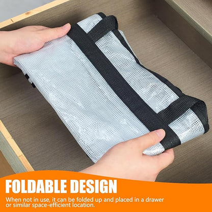 MKOKYD 40L Clear Storage Bags for Blanket, Clothes, Comforter, Bedding, Sheet, Pillow - Closet Organizers and Storage Containers, Under Bed Storage Bag with Zipper (Black, 4 Pack)