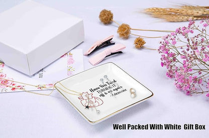 Birthday,Graduation,Christmas,End of School Year,Nurse Life, Registered Nurse Appreciation RN Ring Dish for Nurse-Ceramic Jewelry Holder Trinket Tray