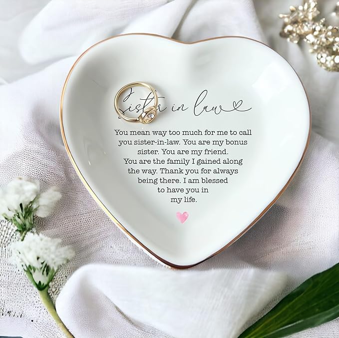 Bridesmaids & Maid of Honor Gifts - Future Sister & Sister Groom Dish and Jewelry for Wedding Day