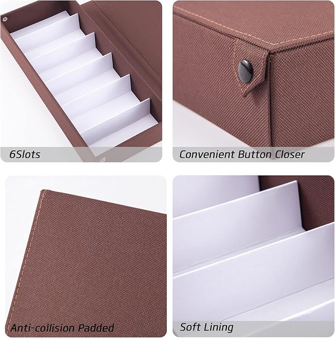 TRIUMPH VISION Sunglasses Organizer Storage Eyeglasses Holder - Multiple Glasses Case Box Eyewear Case with Lid