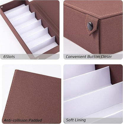 TRIUMPH VISION Sunglasses Organizer Storage Eyeglasses Holder - Multiple Glasses Case Box Eyewear Case with Lid