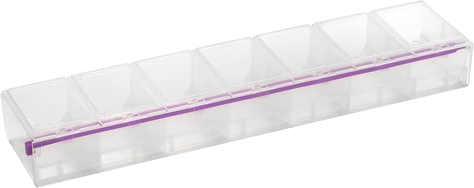 Craft Mates Bead Organizer and Plastic Storage Containers for Crafts, Buttons, Pins and More, 7 Locking Compartments (3XL)