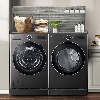 Royxen Laundry Countertop with 20“ Shelf Universal Fit, Washer and Dryer Countertop with Storage Space, Eucalyptus