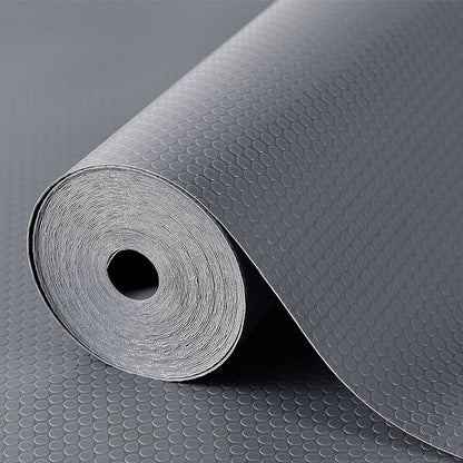 Shelf Liners for Kitchen Cabinets Refrigerator Liners Waterproof & Oil-Proof Kitchen Cupboard Liner Non-Slip Drawer Mats Non Adhesive Fridge Liner for Shelves - Gray 17.5 x 78.7 Inches
