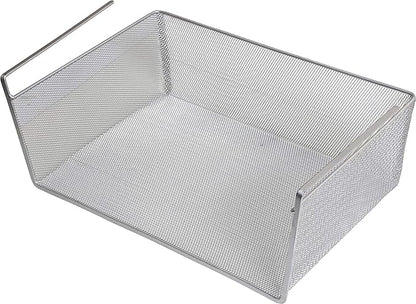 YBM Home Under Shelf Basket (12-Pack) Mesh Stainless Steel Storage Under Cabinet Hanging Basket Rack Maximize Space in Cabinets, Pantry Room, Bathroom, Laundry Room, and More, 1131