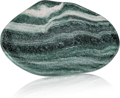 BCS Marble Jewelry Tray Trinket Dish, Decorative Cloud Vanity Key Tray for Women, Perfume Ring Holder Dish for Ring Earring, Cute Jewelry Plate Bowl Aesthetic Room Decor（Green）