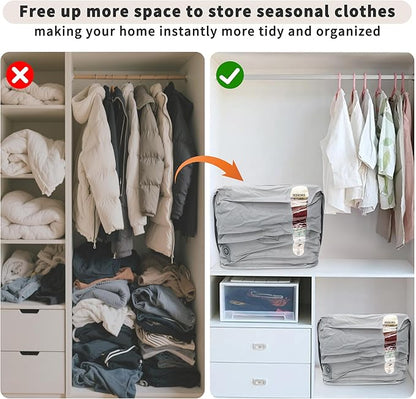 YEEKORO Vacuum Storage Bags for Home, Professional IP67 Waterproof Reusable Vacuum Compression Bags for comforter and Clothing, Large Vacuum Seal Bag for Bedding (1 Pack, No Pump)