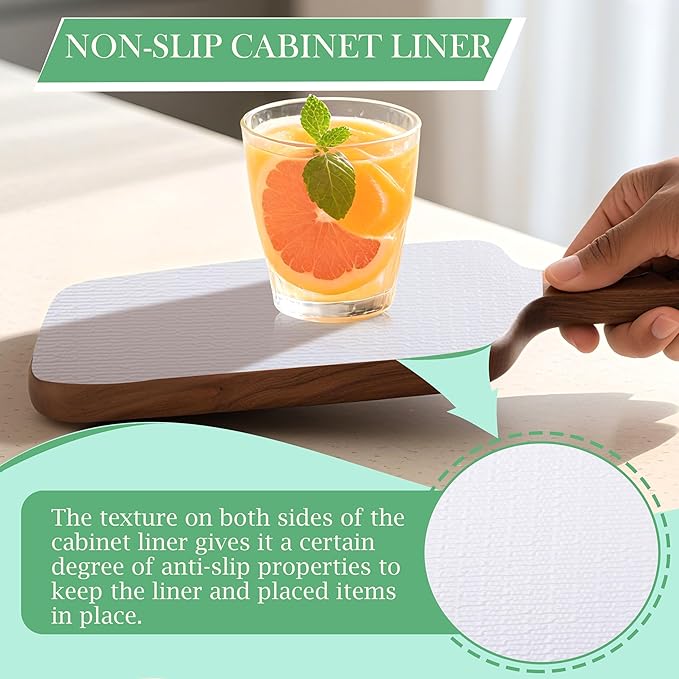 Shelf Liner for Kitchen Cabinets 20 Inch Wide X 20 Ft Non-Adhesive Drawer Liner Waterproof Oil-Proof Shelf Paper Non-Slip Strong Grip Cabinet Mat for Drawers, Refrigerator, Pantry, Bedroom, Cupboard