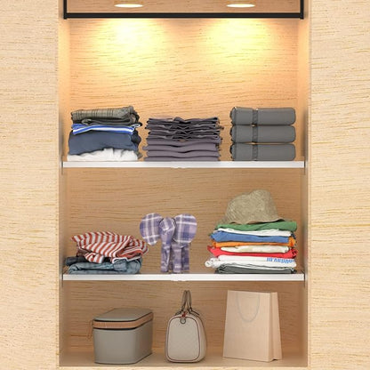 26-38in Expandable Shelf for Cabinet，Tension Shelves for Closet Pantry Wardrobe Cupboard Kitchen, 15.8" D,2packs