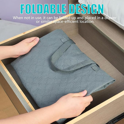 105L Extra Large Storage Bags for Blankets, King Comforters, Bedding, Clothes, Pillows, Sheets - Closet Organizers and Storage with 4 Handles & Clear Window, Foldable & Breathable (Grey, 6pack)