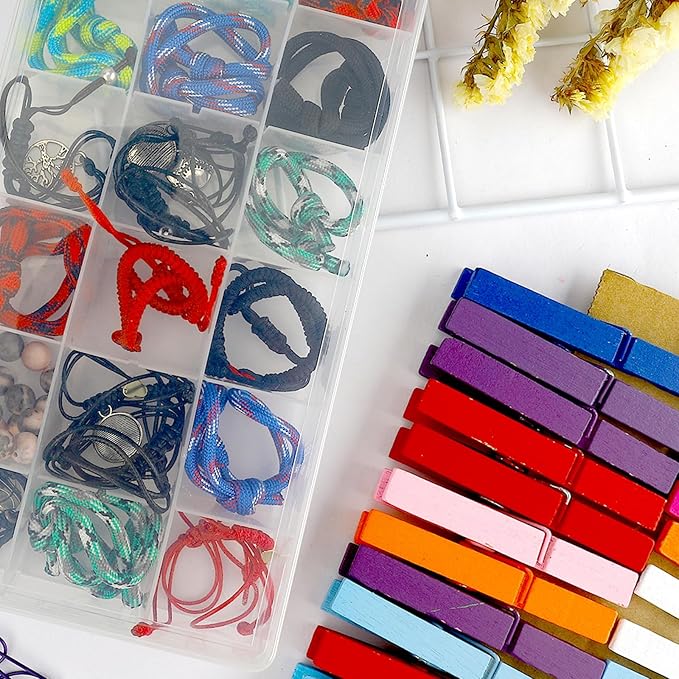 OALCQ 36 Grids Bead Organizer Box Tackle Box Organizers and Storage Rock Collection Boxes Plastic Organizer Boxes
