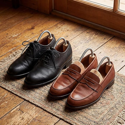 3 Pairs Adjustable Wood Shoe Trees with Spring, Shoe Shaped for Men Women, Sneakers, Leather Shoes Stretcher Shaper Suitable for Us Sizes Boot Holder Prevent Creasing