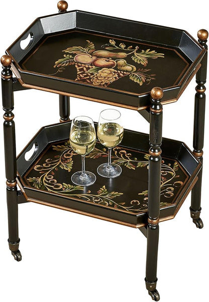 Touch of Class Noble Bounty Serving Cart Black