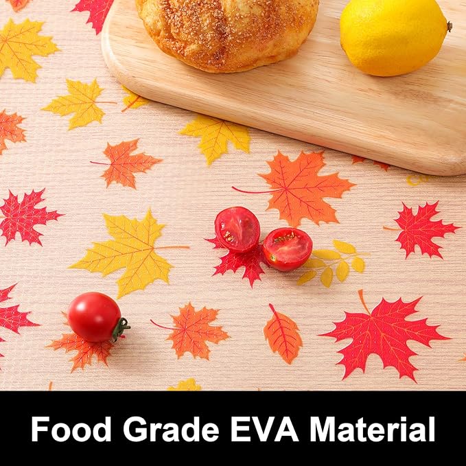 Cooyes Shelf Paper for Kitchen Cabinets Non Adhesive, Waterproof & Oil-Proof Kitchen Drawer Liner for Refrigerator Drawer Fridge Cupboard, (11.8 Inch W x 360 Inch L, Pumpkin Orange)