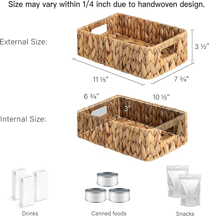 StorageWorks Wicker Baskets for Organizing in Kitchen and Bathroom