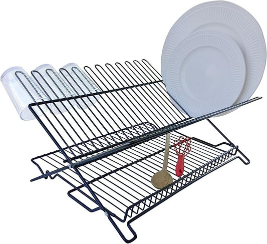 Better Houseware Folding Dish Drying Rack Space-Saving Dish Rack for Kitchen Counter for Drying (After Washing)