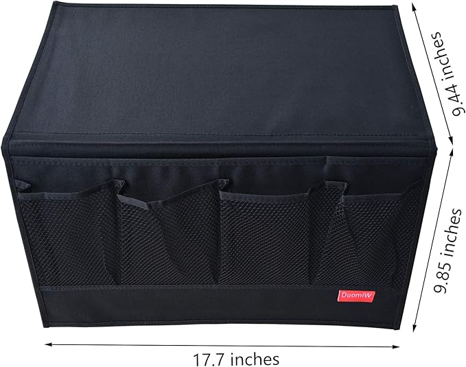 DuomiW 6 Pockets Bedside Storage Organizer, Bedside Caddy, Table Cabinet Storage Organizer, TV Remote Control, Phones, Magazines, Tablets, Accessories (Light Black)