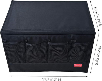DuomiW 6 Pockets Bedside Storage Organizer, Bedside Caddy, Table Cabinet Storage Organizer, TV Remote Control, Phones, Magazines, Tablets, Accessories (Light Black)