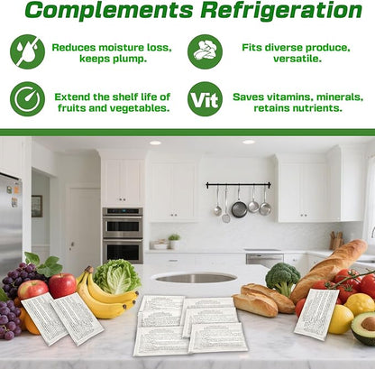xcivi 5-Pack Produce Saver Refills Compatible with Frigidaire Pure Air Produce Keeper FRPAPKRF2PK FRPAPKRF, Fits Crisp Seal Fresh System Crisper Drawers, Refrigerator Produce Preserver Replacements