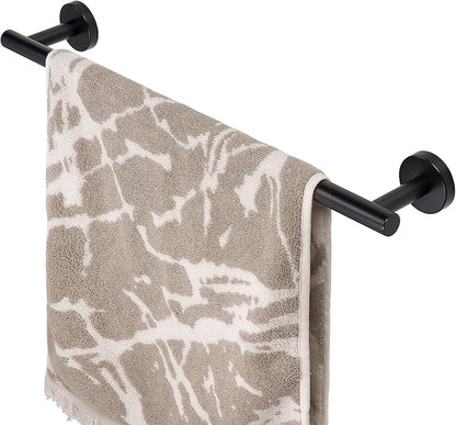 HITSLAM Matte Black 19.8 Inch Towel Bar for Bathroom, SUS304 Stainless Steel Bathroom Towel Rack Wall Mounted, Modern Home Decor Bath Towel Holder with Hardware Accessories