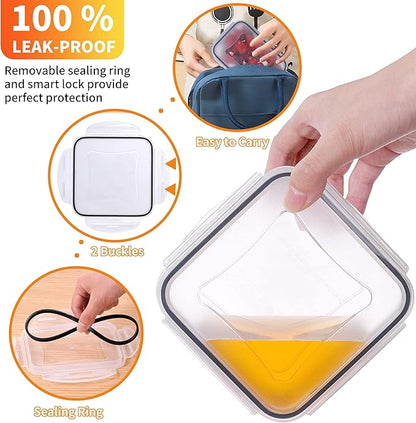 GEIKR 40 PCS Plastic Food Storage Containers with Lids Airtight, BPA-Free Leakproof Meal Prep Containers Reusable,Microwave & Dishwasher & Freezer Safe,Includes Labels & Pen