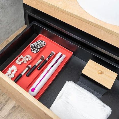 PROBLEM FIXED Hot Tools Organizer | Heat-Resistant Mat for Styling Tools up to 428°F | Drawer Organizer | 14.75" x 9.5" x 1"