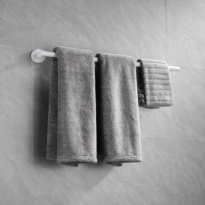 GERZWY 24-Inch Bathroom Towel Bar Modern Round Style Bath Towel Bar SUS 304 Stainless Steel Wall Mount, White