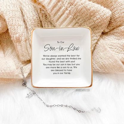 Son In Law Gift Ring Dish, Future Son Gift, Son in law Wedding Gift, New Son Gift, Son in law Present Christmas Gift, Future Son in law gift, Son in Law Present, Son in Law Birthday Gift, Groom Gift
