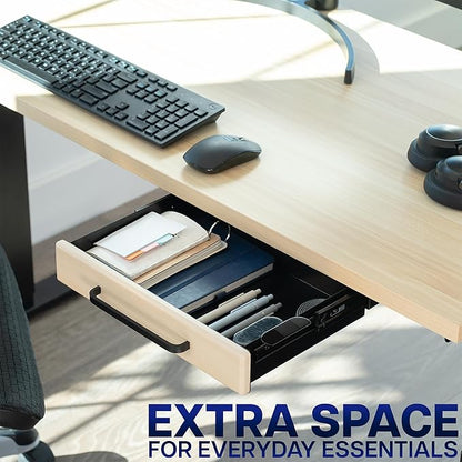 VIVO Under Desk Mounted Sliding Pull-out Drawer for Office Desk, Pull Handle, Storage Organizer for Sit Stand Workstation