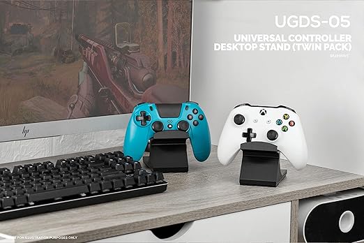 Game Controller Desktop Holder Stand (2 Pack) - Universal Design for Xbox ONE, PS5, PS4, PC, Steelseries, Steam & More, Reduce Clutter UGDS-05 by Brainwavz