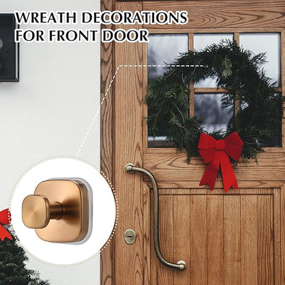 warlve Suction Cup Hooks for Shower - Reusable No-Drill Mounting - Hooks for Towels, Robes & Loofah on Metal, Glass, Mirrors, Tile & Smooth Non-Porous Surfaces (2, Champagne Bronze)