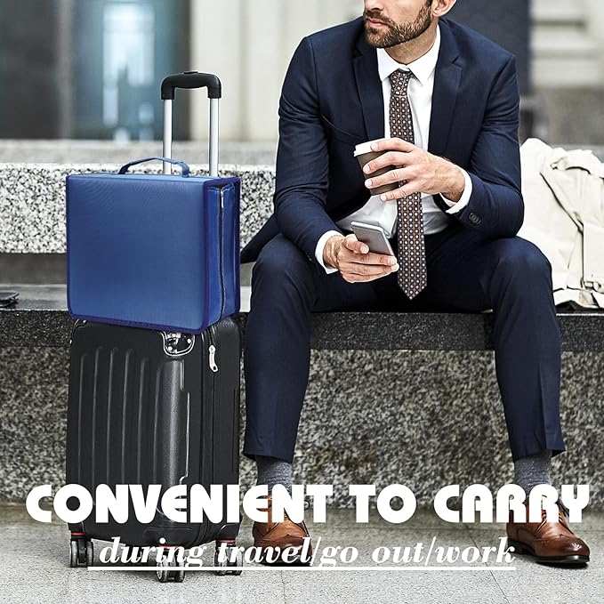 DVD Case CD Storage,384 Capacity CD Cases Holder DVD Storage Case Holders CD DVD Disc Case Storage Wallet Binder for Car Home Office Travel (Blue)