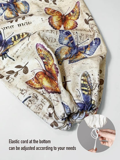 Hglian Grocery Bag Holder,Retro Butterfly Plastic Shopping Bags Organizer Storage Keeper Extra Large