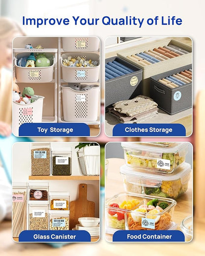 PM260 Label Maker Machine, 2 Inch Label Maker Bluetooth Label Printer, Inkless Portable Labeler with Smart AI APP for Home, Kitchen, School, Office Organization, Pink