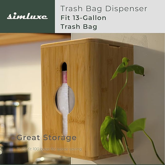 Large Trash Bag Dispenser – Wall Mounted & Stackable Garbage Bag Holder Dispenser for Kitchen & Pantry | Costco Trash Bags Compatible | Durable & Effortlessly Organized