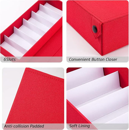 TRIUMPH VISION Sunglasses Organizer Storage Eyeglasses Holder - Multiple Glasses Case Box Eyewear Case with Lid