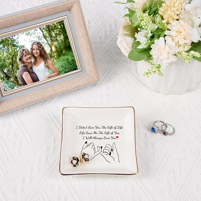 Spegiffu Daughter in Law Gifts Stepdaughter Bonus Daughter Gifts Trinket Dish, Birthday Christmas for Daughter in Law Bonus Daughter Stepdaughter - Life Gave Me The Gift of You