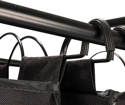 Household Essentials Rolling Laundry Sorter, 4 Bag Laundry Sorter Cart with Washable and Removable Bags, Black