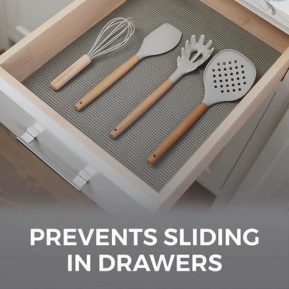 HOME GENIE Shelf Drawer and Cabinet Liner, Durable with Strong Grip, 20 in x 20 FT, Non Adhesive Liners Protect Kitchen Cabinets and Cupboard, Pantry, Bathroom Drawers and Shelves, Desks, Slate Gray