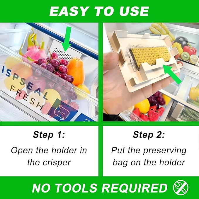 LeoTube Refrigerator Produce Preserver Replacement for Frigidaire PureAir PK-2 Produce Keeper Plus Refill, Compatible with FRIGIDAIRE Gallery Models GRMC2273BF, GRMC2273BD, GRMG2272BF (3)