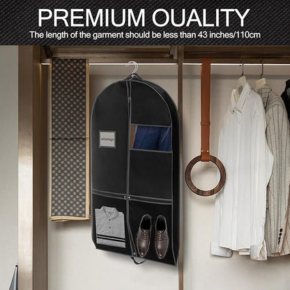 3 Pack 43" Garment Bag Suit Bag Garment Bags for Travel Duffle Bags for Hanging Clothes Storage Bag Carry on Garment Bag, Ideal for Wardrobes, Blazers, Dresses, Coats