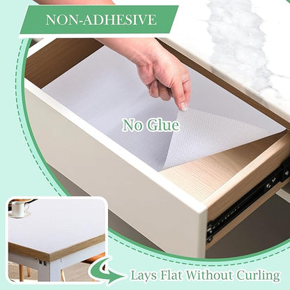 Shelf Liner for Kitchen Cabinets 20 Inch Wide X 20 Ft Non-Adhesive Drawer Liner Waterproof Oil-Proof Shelf Paper Non-Slip Strong Grip Cabinet Mat for Drawers, Refrigerator, Pantry, Bedroom, Cupboard