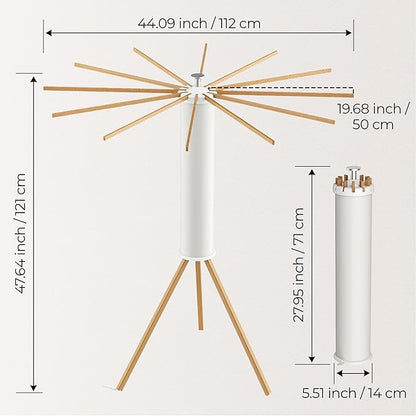 Tripod Clothes Drying Rack, Garment Rack Portable and Foldable Space Saving Laundry Drying Rack - Dryer Rack Clothing Floor Folding Balcony Bedroom Household