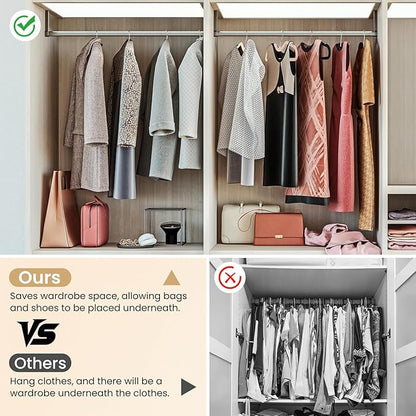 ZBODIMP Velvet Short Neck Hangers - Heavy-Duty, Non-Slip Felt Surface, Space-Saving Design with Anti-Slip Grooves & Shoulder Shape, 360° Rotating Hooks, Durable for Coats, Shirt& Dresses (30, Beige C)