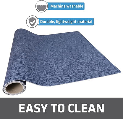 Drymate Premium XL Under Sink Mat, Waterproof Cabinet Protection Mats for Kitchen & Bathroom, Absorbent Shelf Liners, Slip-Resistant, Non-Adhesive, Machine Washable (USA Made)(24”x59”)(Blue)